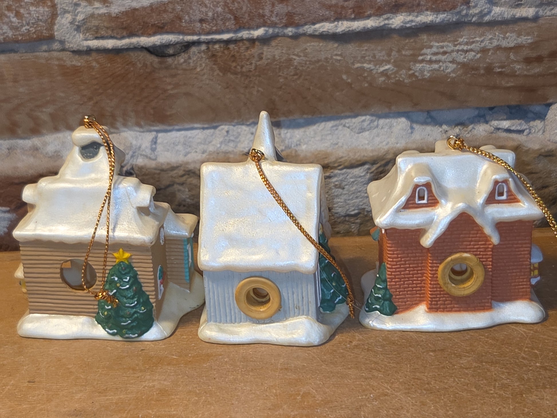 Vintage Village Light Covers House Church Toy Shoppe Plastic