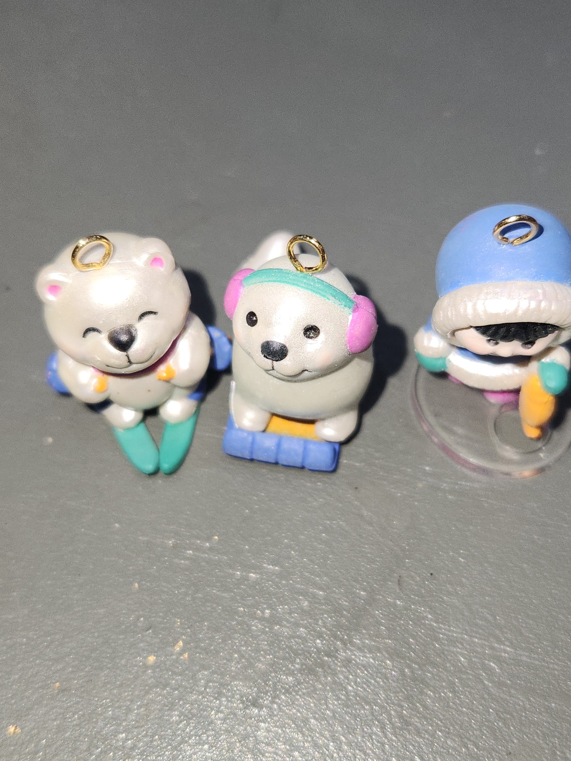 Vintage Avon Wee Winter Friends Ornaments Polar Bear, Seal, Eskimo Set of 3 Ornaments CLEARANCE