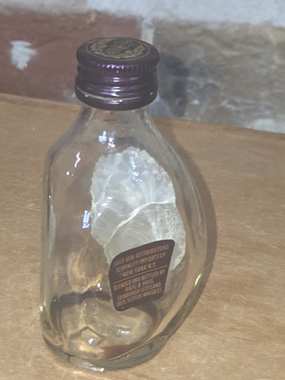 Vintage Liquor Bottle Dimple Pinch Scotch Whiskey EMPTY No Box vl97