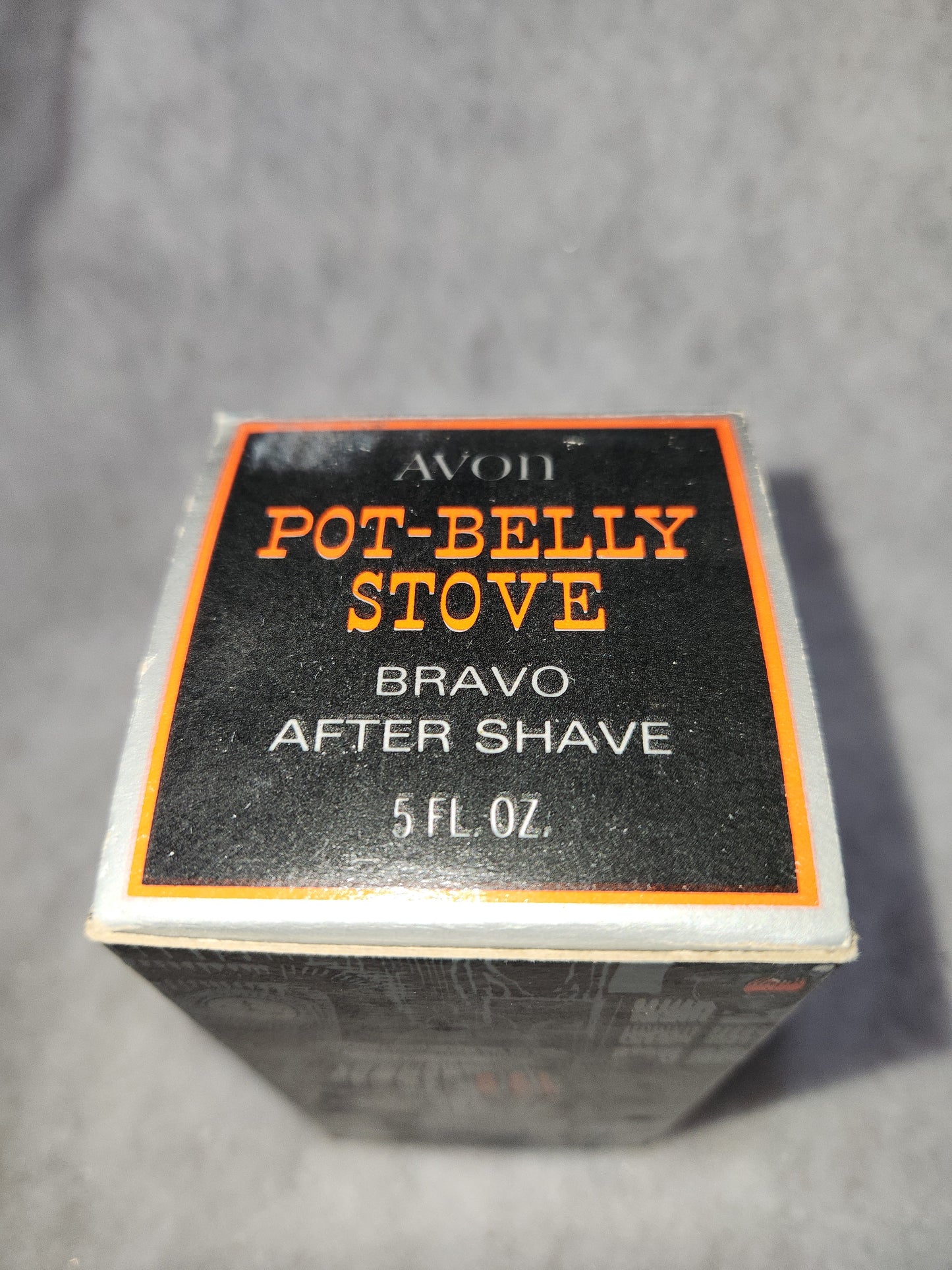 Vintage Avon Pot-Belly Stove Bravo After Shave EMPTY Original Box av655
