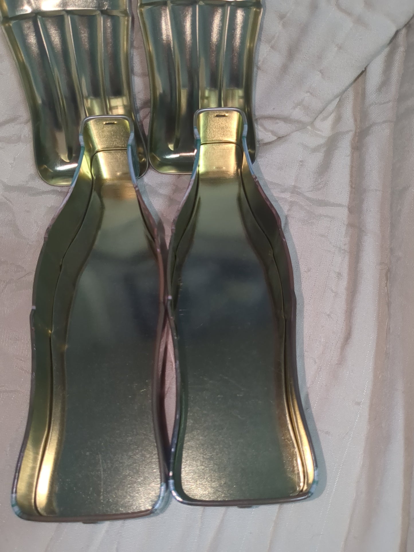 Vintage 1997 set of 2 Coca-Cola Coke Bottles Collectible Tin 11" cct9