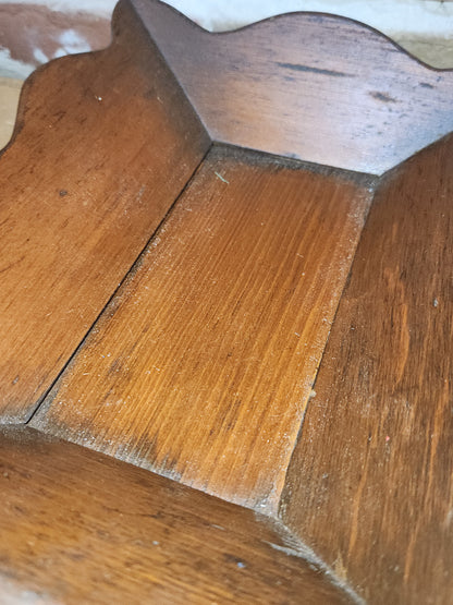 Vintage Wood Tray Trinket Candy Keys Wallet MCM 10 1/4" wt5