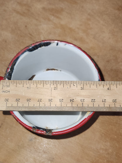 Vintage Enamelware Cup 2 3/4" Tall ew03