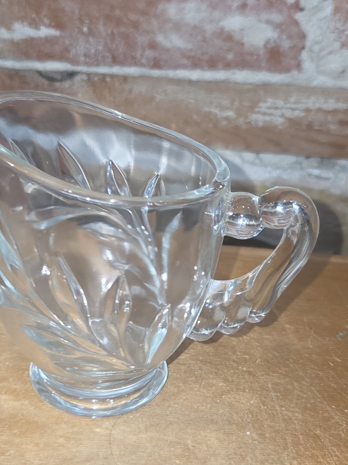 Vintage Indiana Glass Cream and Sugar Willow Pattern Set of 2 sbc2