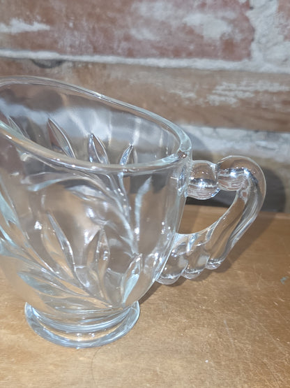 Vintage Indiana Glass Cream and Sugar Willow Pattern Set of 2 sbc2