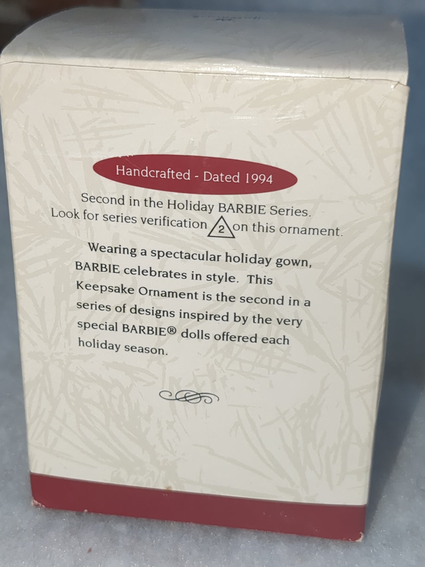 Vintage Hallmark Keepsake Ornament Holiday Barbie 2nd in Holiday BARBIE Series 1994 Hob6