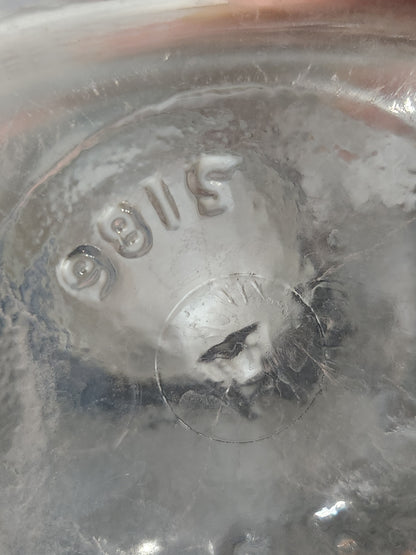 Vintage 1930-1940’s Hazel Atlas Diamond Clear Glass Jar Canister for coffee, tea, sugar jar43