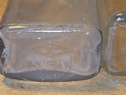 Vintage Medicine Bottles Clear Glass Illinois Glass Company Set of 3 vmb09