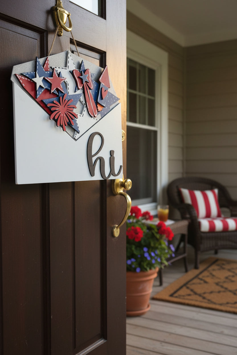 Patriotic Memorial Day 4th of July Insert for Envelope Door Sign *sign sold seperately* ei49