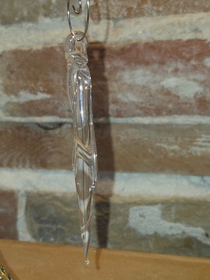 Glass icicles made by Burglund Studios in North Platte, Nebraska