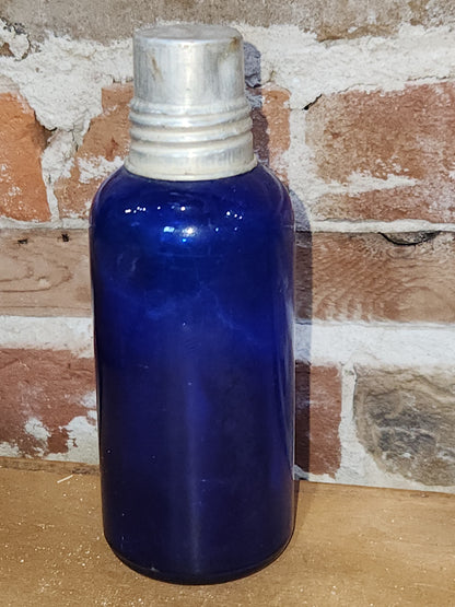 Vintage Medicine Bottle Cobalt Blue Glass vmb2