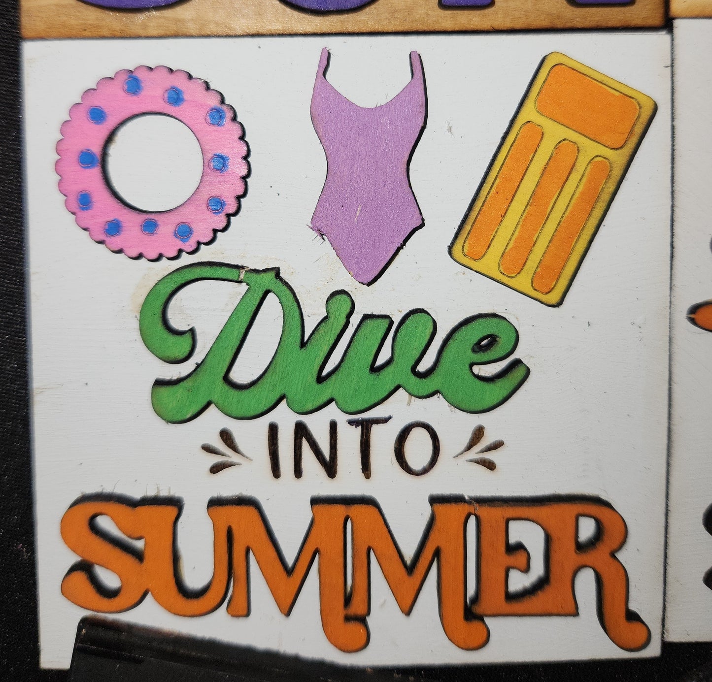 Summer June Insert Kit for Interchangeable Frame Can Fit Arch, Rectangle, or Square Frame FRAMES SOLD SEPARATELY