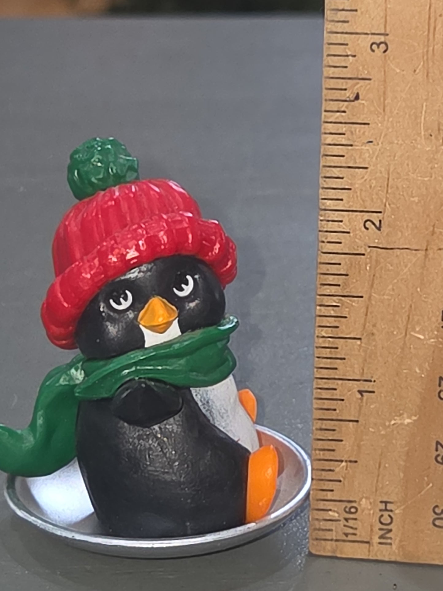 Vintage Hallmark Keepsake Ornament Merry Miniatures Penguin Sledding 1981