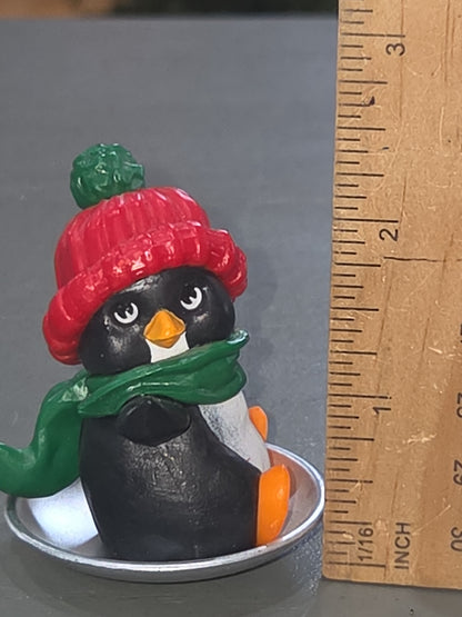 Vintage Hallmark Keepsake Ornament Merry Miniatures Penguin Sledding 1981