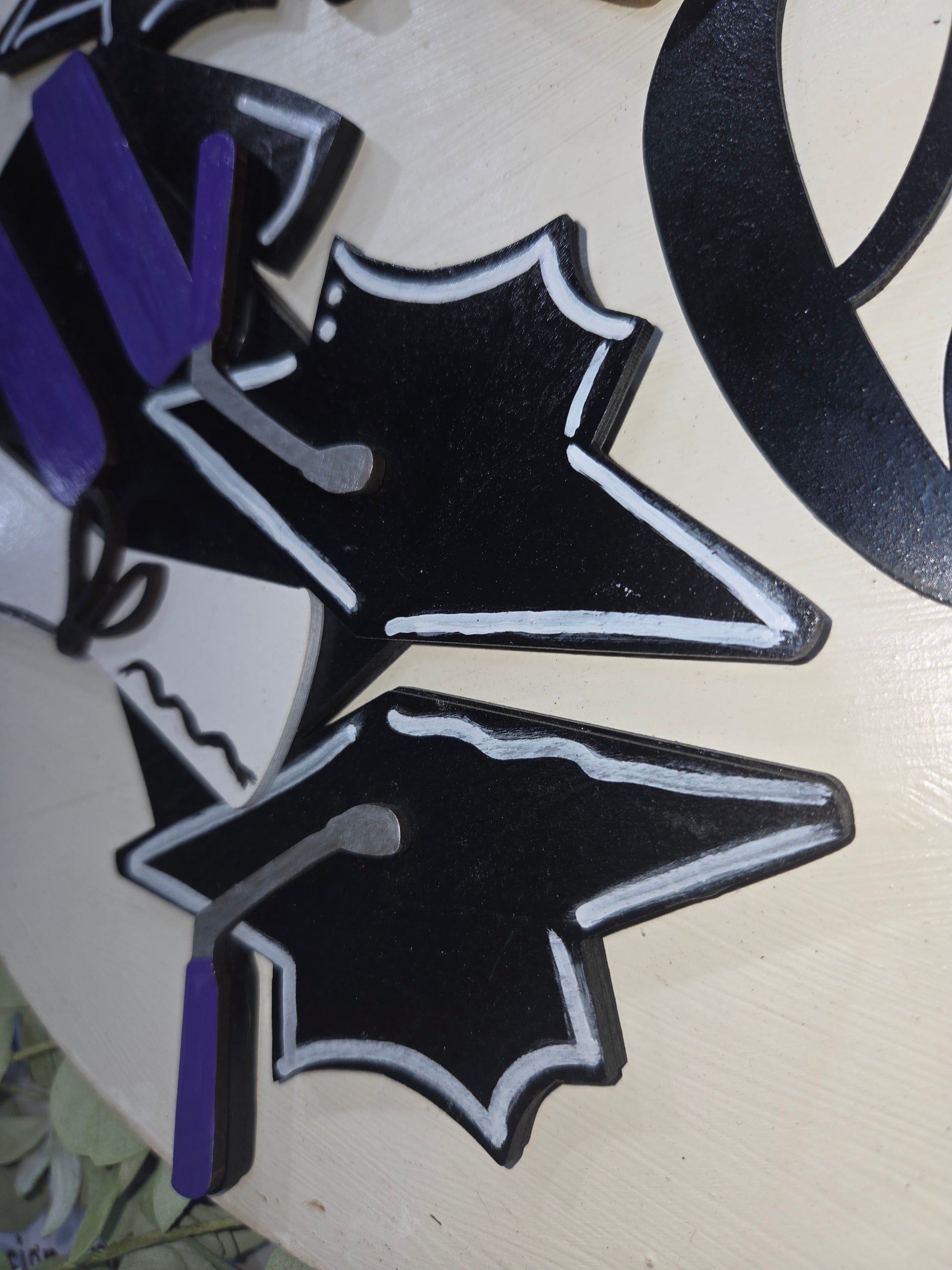 Graduation Black Purple Silver Insert for Interchangeable Pot Spilling Door Sign *Sign Sold Seperately*