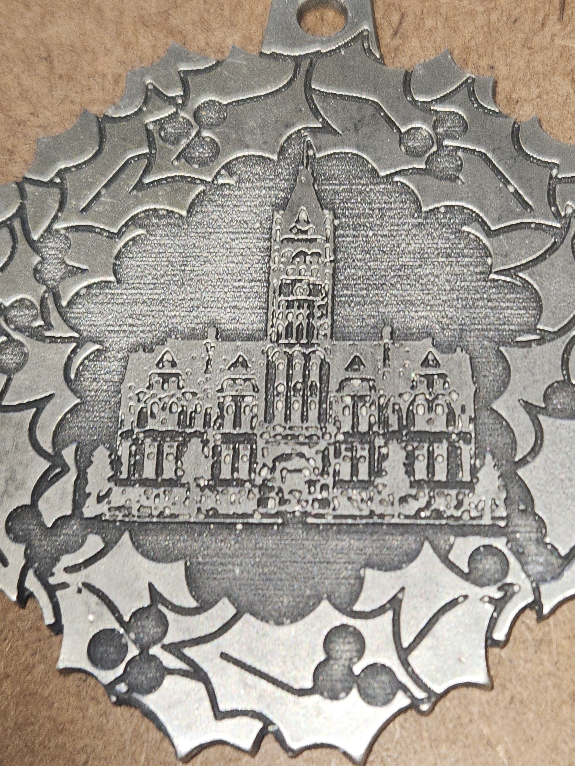 Pewter Ornamanet Fillmore County Courthouse Fillmore County Nebraska First in a Series of Nine #426/500 Dated 1995