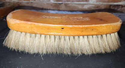Vintage Wooden Shoe Polish Brush OXCO Walker 100% Sterilized Blond Horsehair Bristles