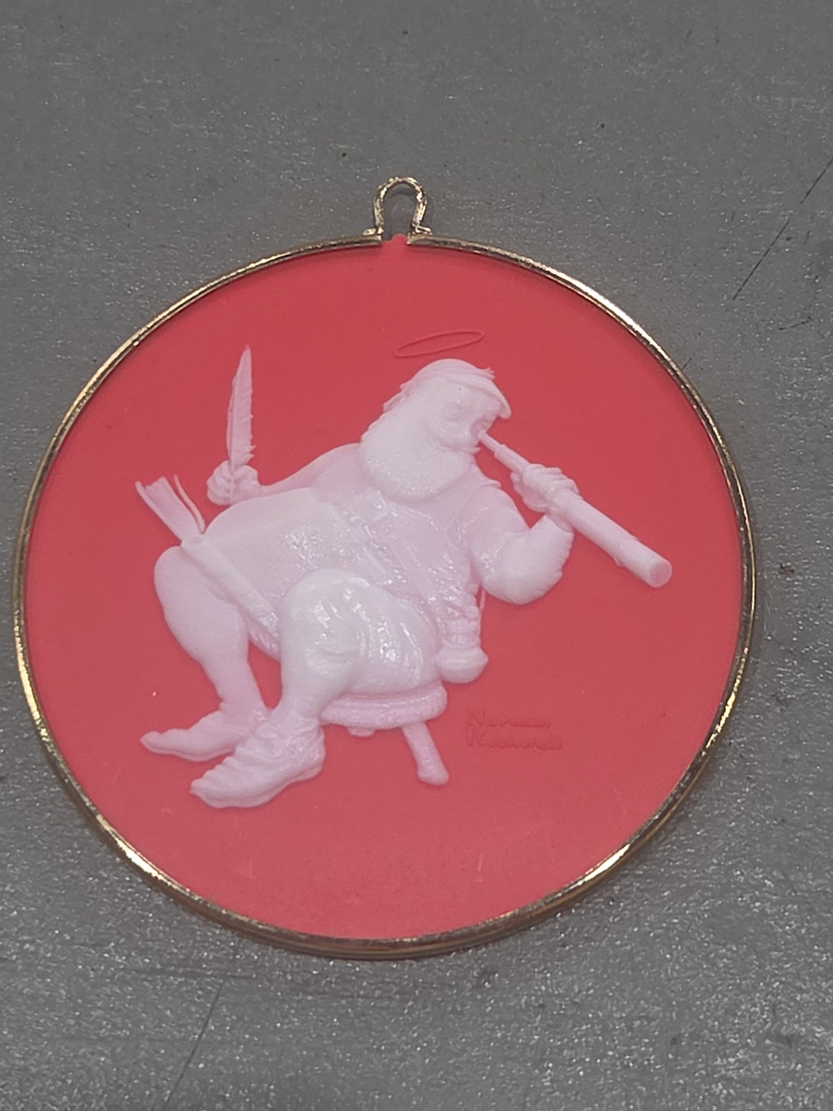 Vintage Hallmark Keepsake Norman Rockwell Cameo Ornament 7th in Series 1986