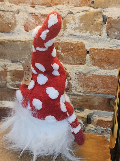 Christmas Gnome with Holly White Beard Lights Up gn05
