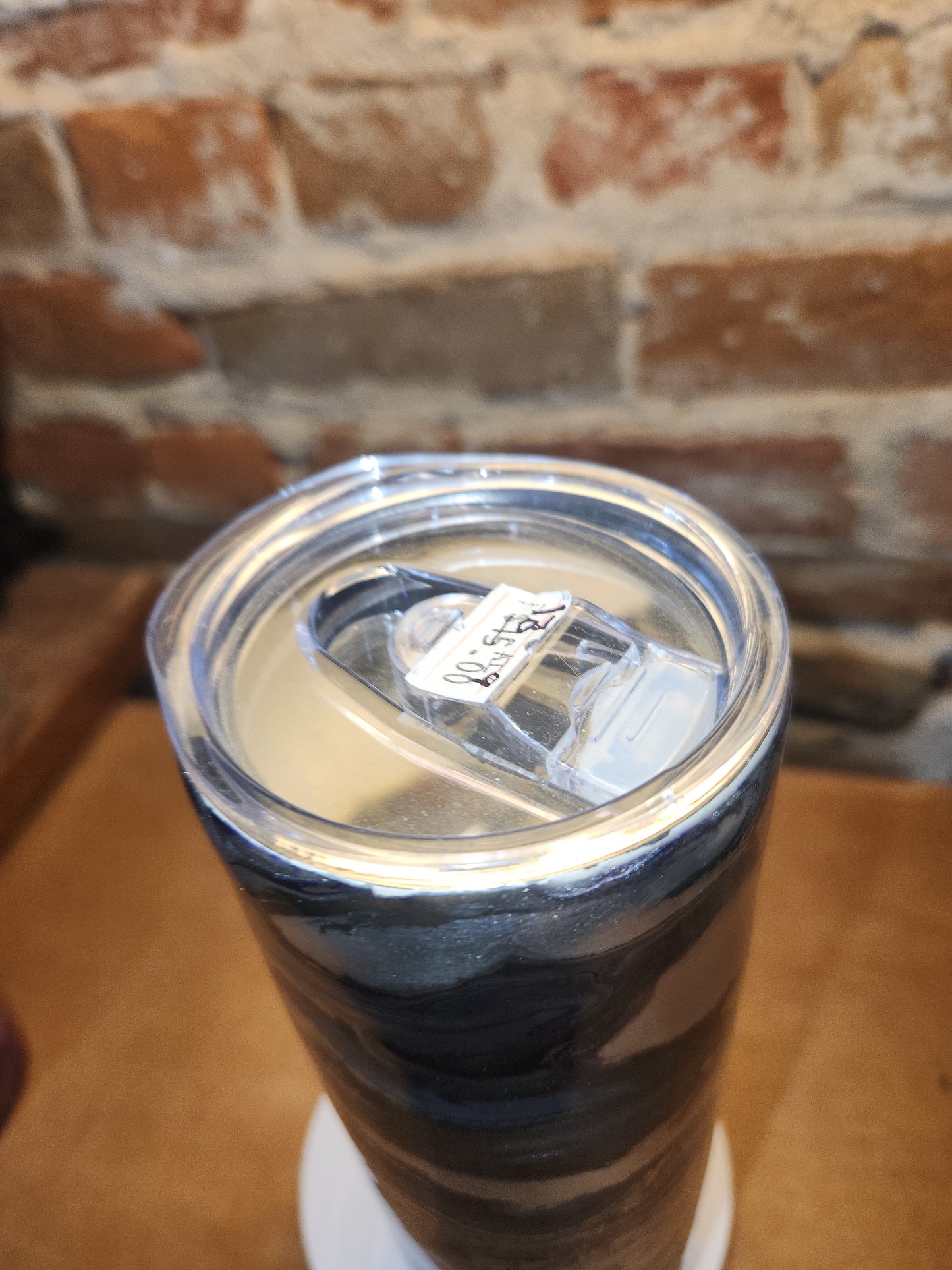 20 ounce stainless steel, Insulated, alcohol ink art Tumbler Purple, Silver Black AS IS CLEARANCE ai9