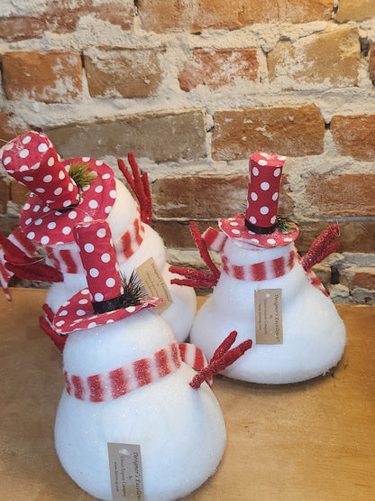 Snowmen Set of 3 in Stages of Melting sn7
