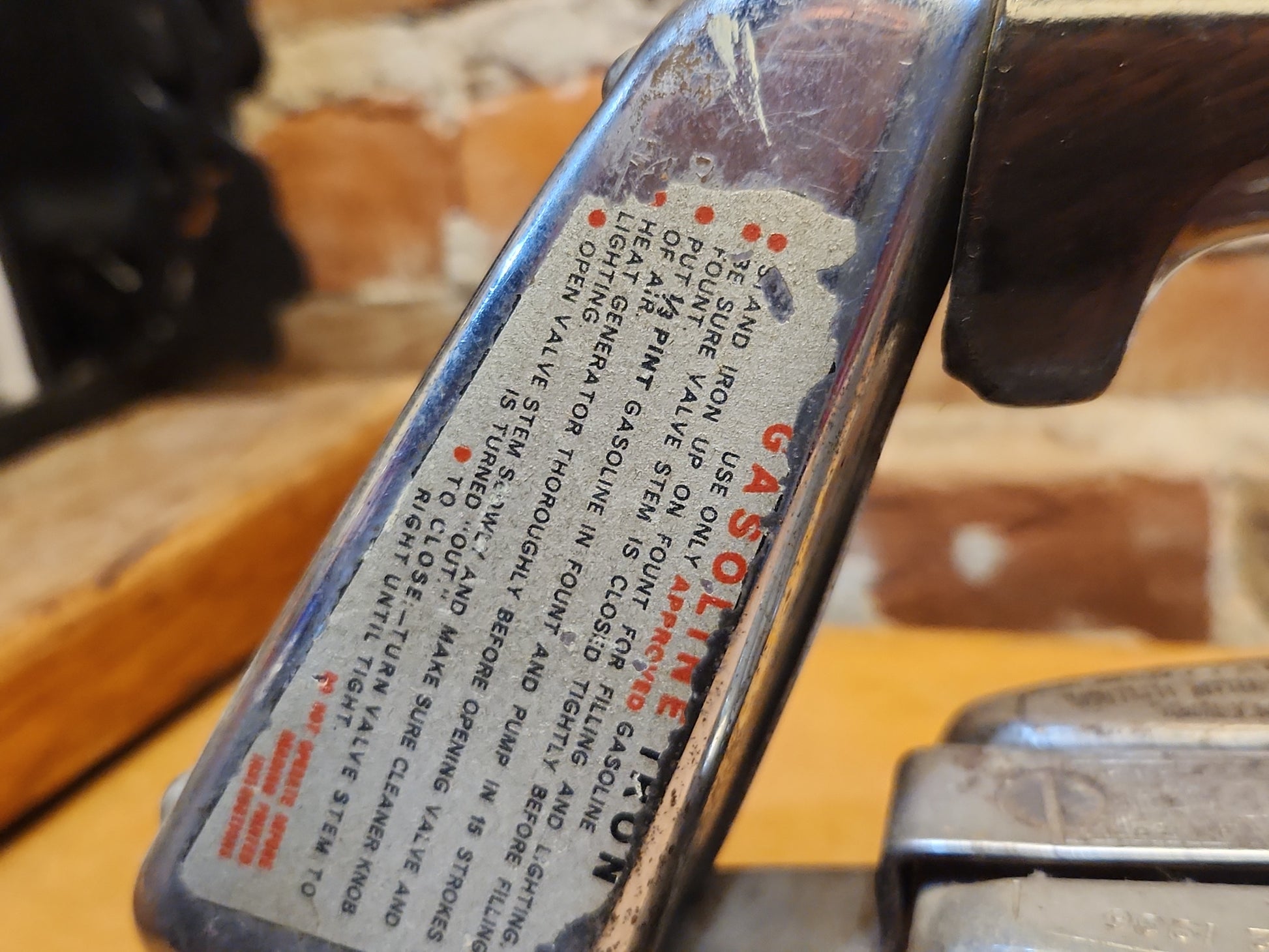 Vintage Gasoline Powered Diamon Sad Iron si5