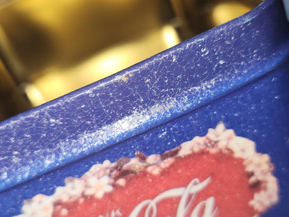 Vintage Tin Coca-Cola blue Drink Coca-Cola Pam Renfroe 1997 cct80