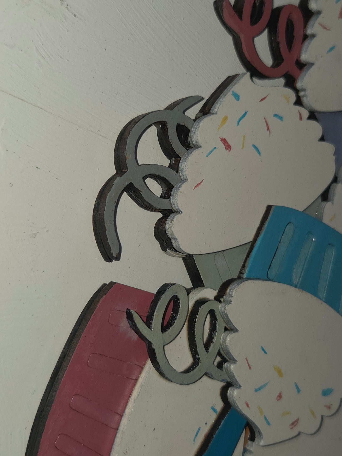 Cupcake Birthday Insert for Interchangeable Pot Spilling Door Sign *Sign Sold Seperately*