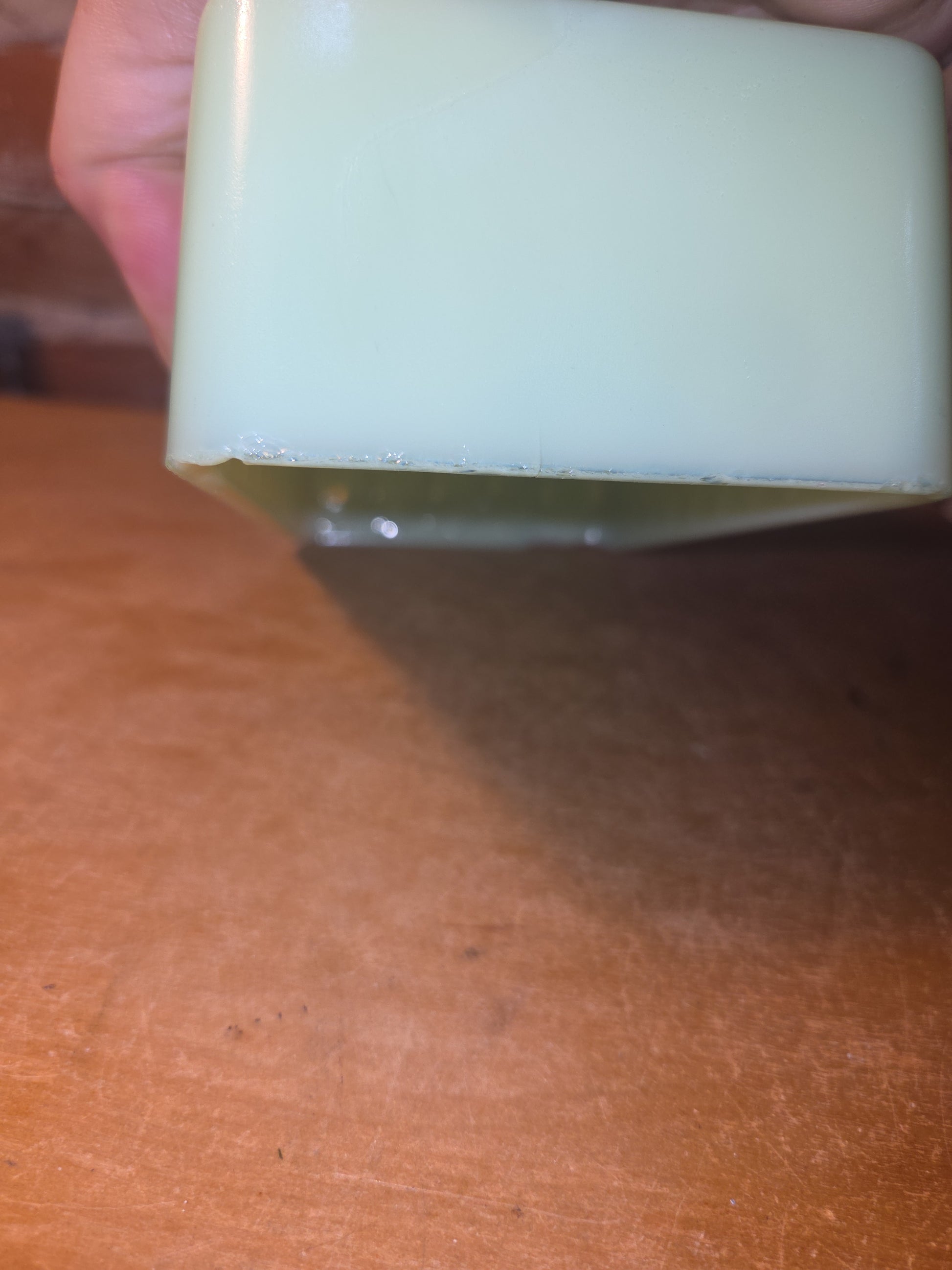 Vintage Uranium Jadeite Jeannette Butter Cover Only AS IS Chips vug66