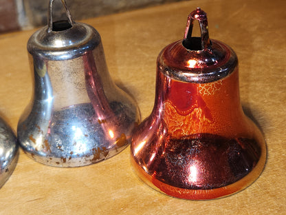 Vintage Hard Plastic Bells Unmatched Set of 4 AS IS bel8