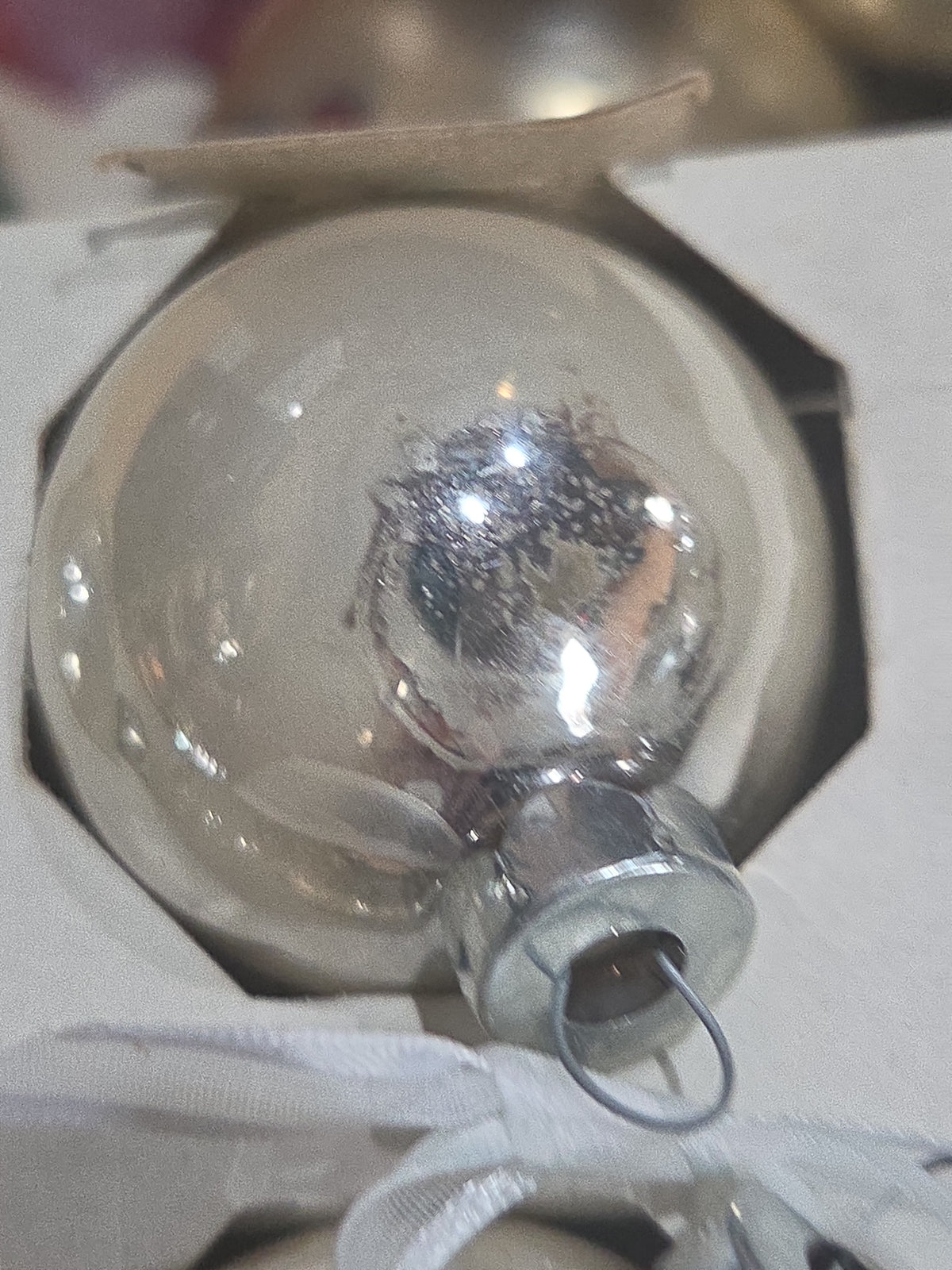 Vintage Pyramid Ornaments Silver set of 12 AS IS bo011