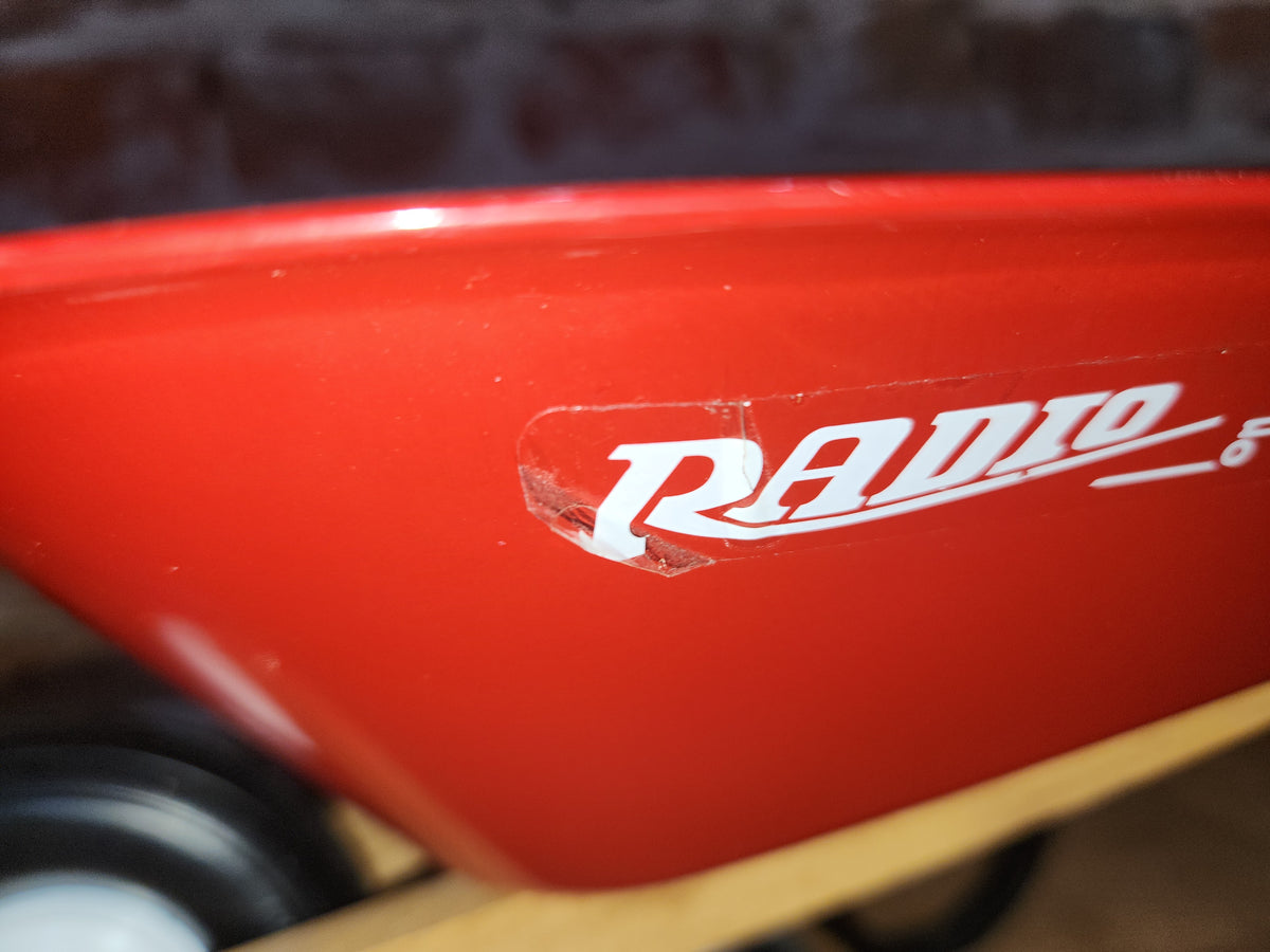 Vintage Radio Flyer Miniature Metal Wheelbarrow AS IS 10 3/4" x 8 1/2" vt98