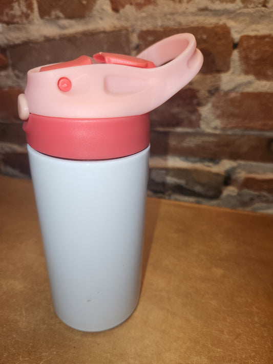 Custom Order Kid's 12 oz Tumbler with Pink and Hot Pink Flip Top Lid