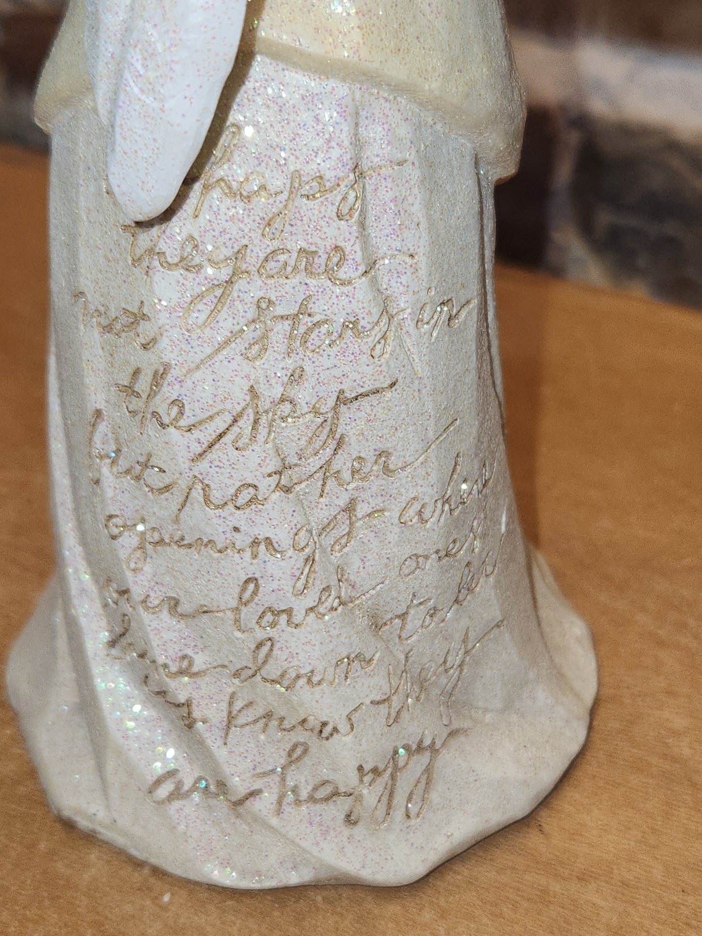 Vintage Enesco Foundations Angel Figurine with star Karen Hahn Eskimo Legends #109287 Memorial an89