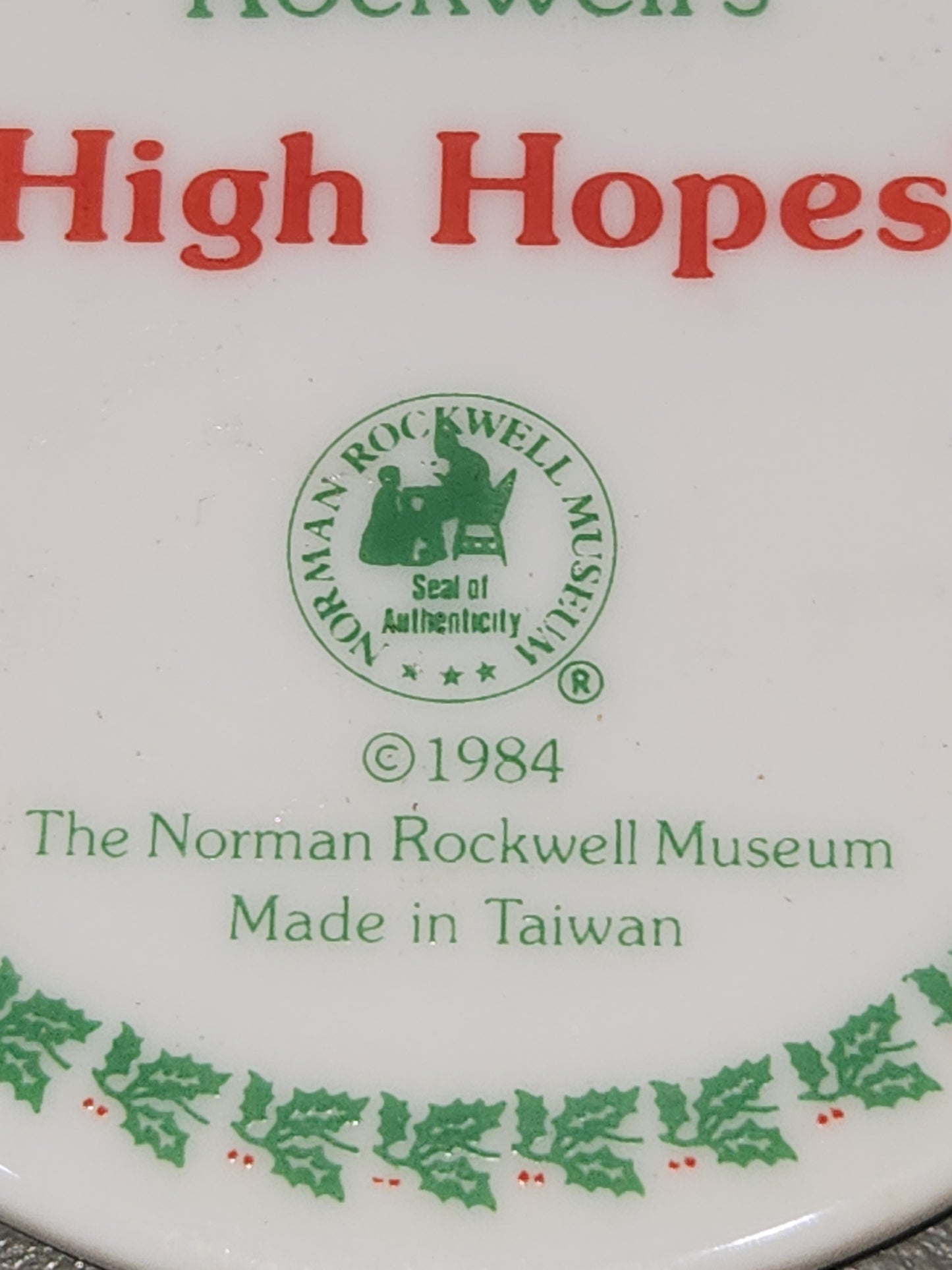 Norman Rockwell Christmas Ornament “High Hopes” 1984 The Norman Rockwell Museum