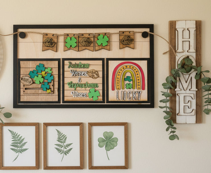 St. Patrick's Day March Insert Kit for Interchangeable Frame Can Fit Arch, Rectangle, or Square Frame FRAMES SOLD SEPARATELY if33