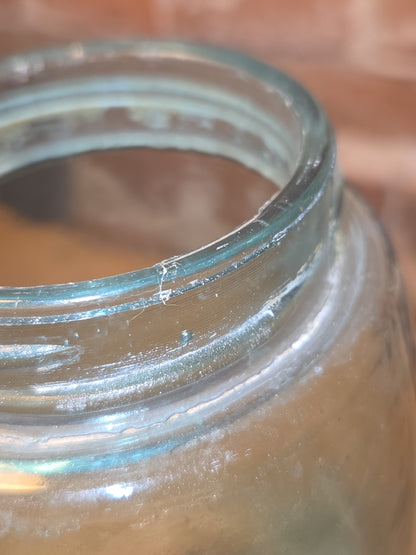Vintage Mason's Jar Patent Nov 30th 1858 Aqua Glass Zinc Lid jar99