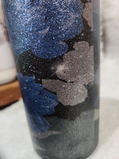 25 Oz Stainless Steel, Insulated, Glitter Flower Tumbler tgf7