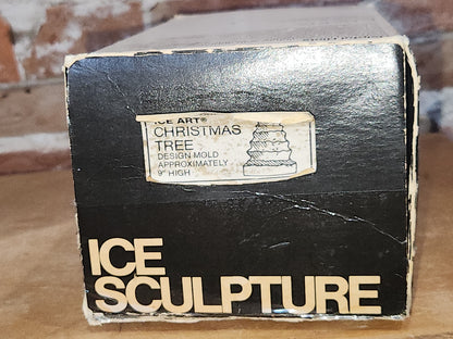 Vintage Christmas Tree Ice Sculpture Mold Blue Silicone 9" Tall im2