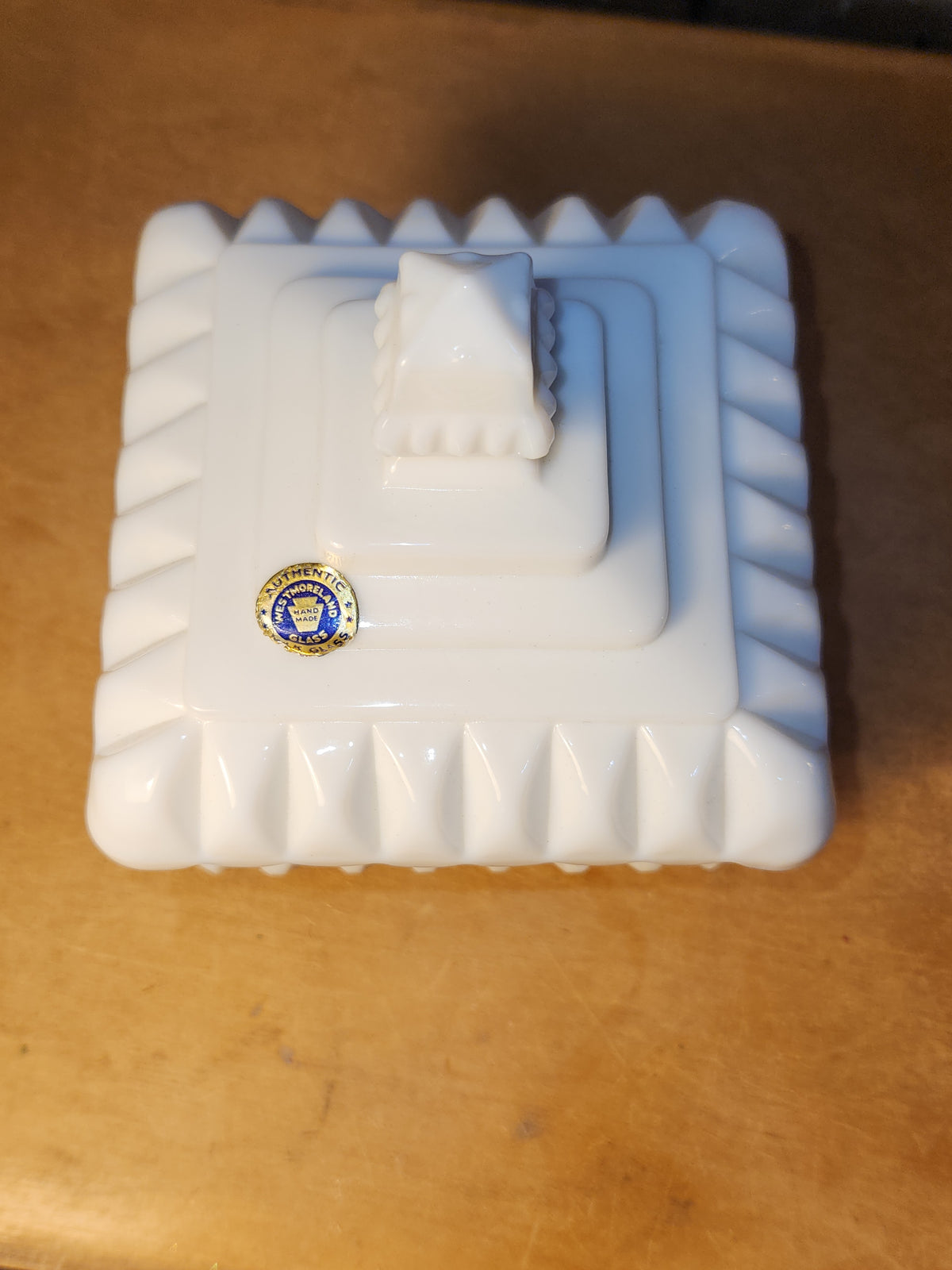 Vintage Westmorland Milk Glass Covered Candy Dish Wedding Pattern mg70