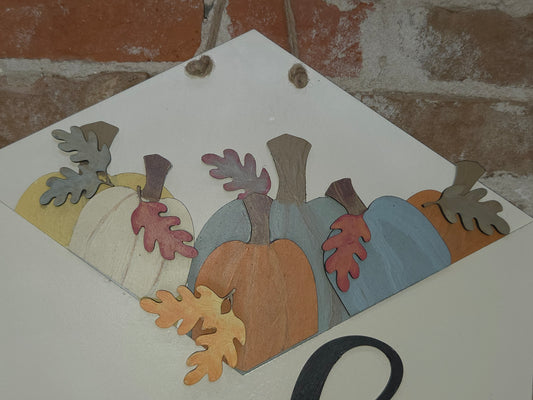 Fall Pumpkin Leaves Insert for Envelope Door Sign *sign sold seperately* EI9