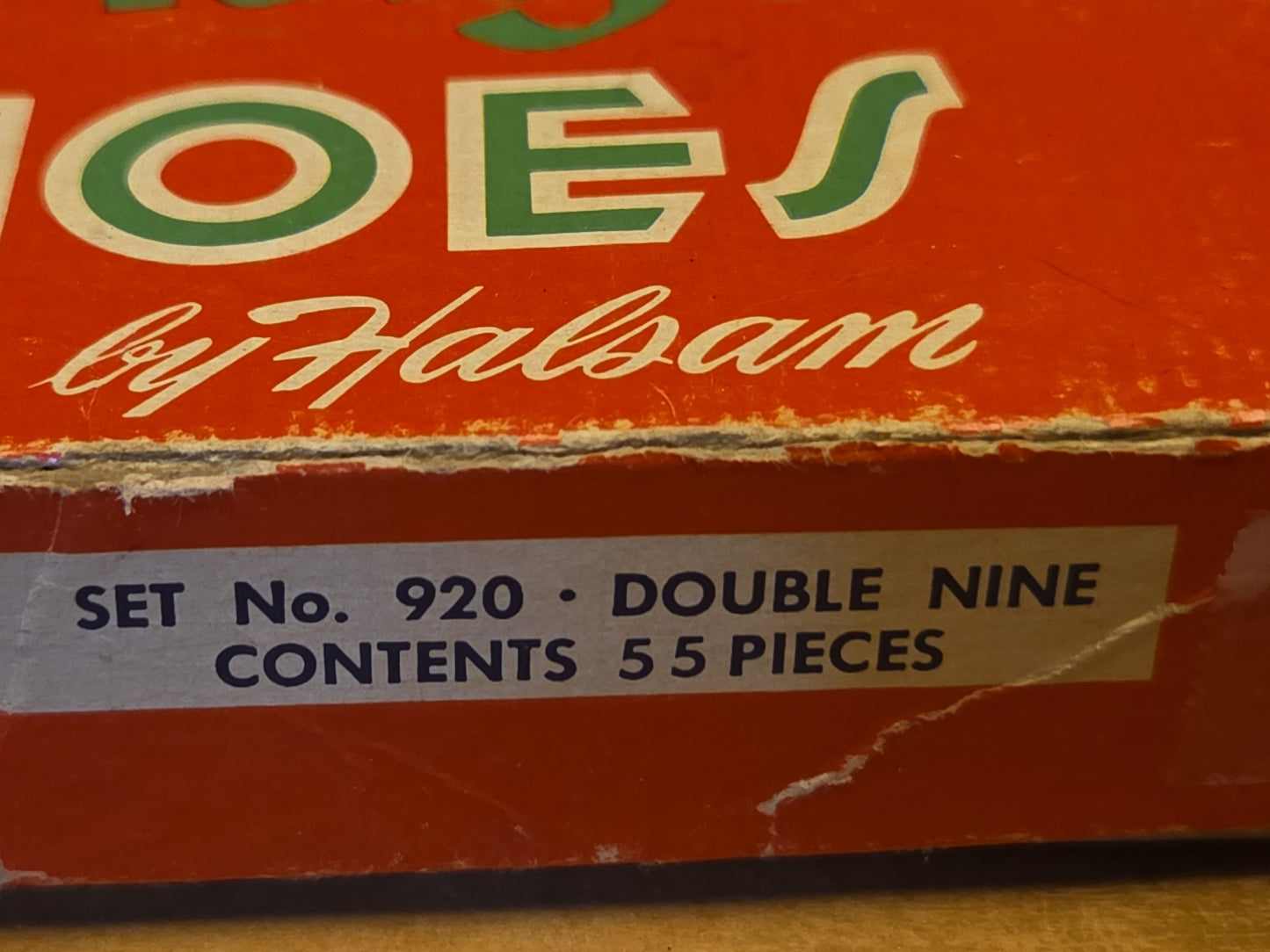 Vintage Dragon Dominoes Double Nine Set No. 920 Halsam AS IS 920