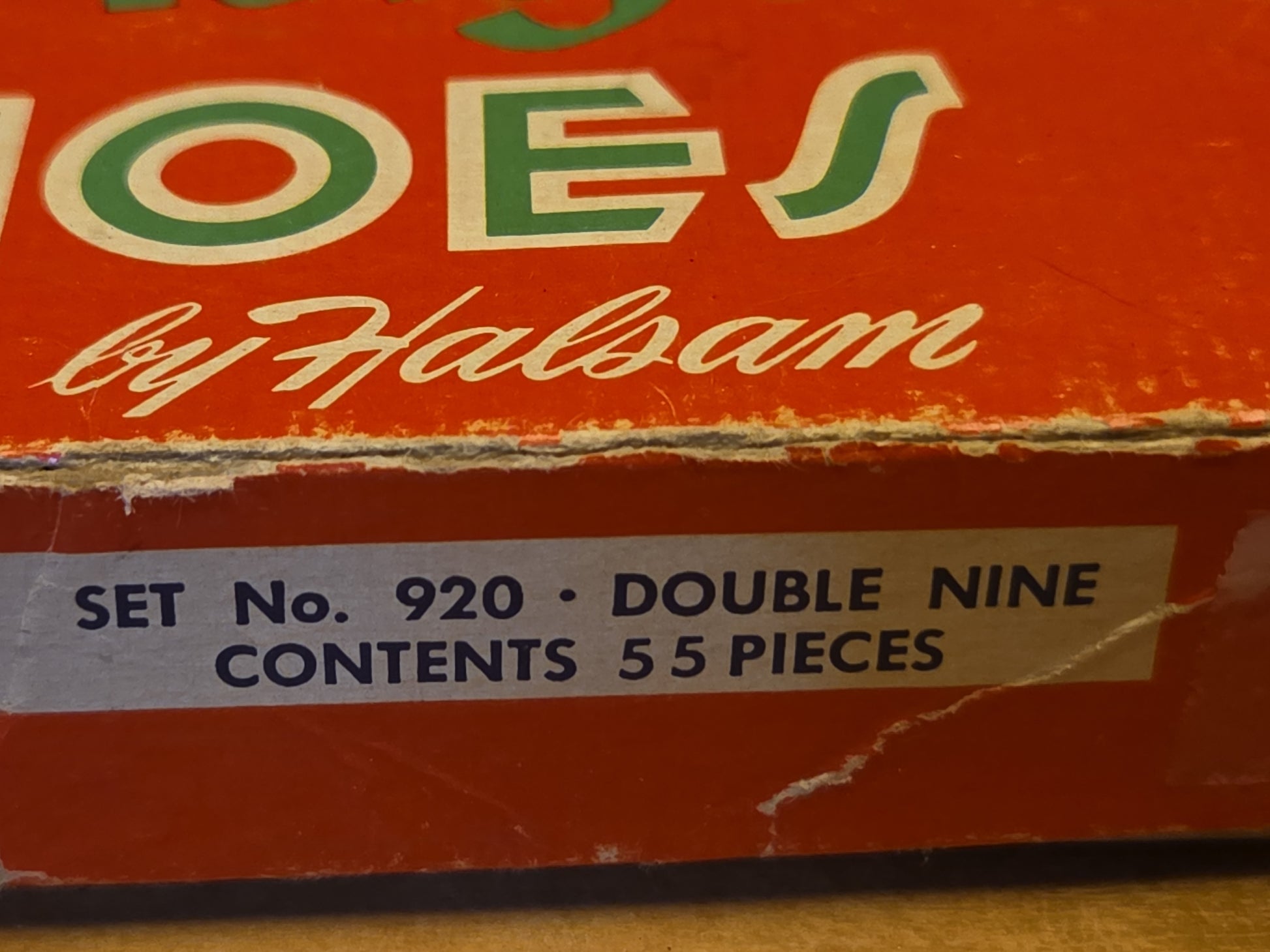 Vintage Dragon Dominoes Double Nine Set No. 920 Halsam AS IS 920
