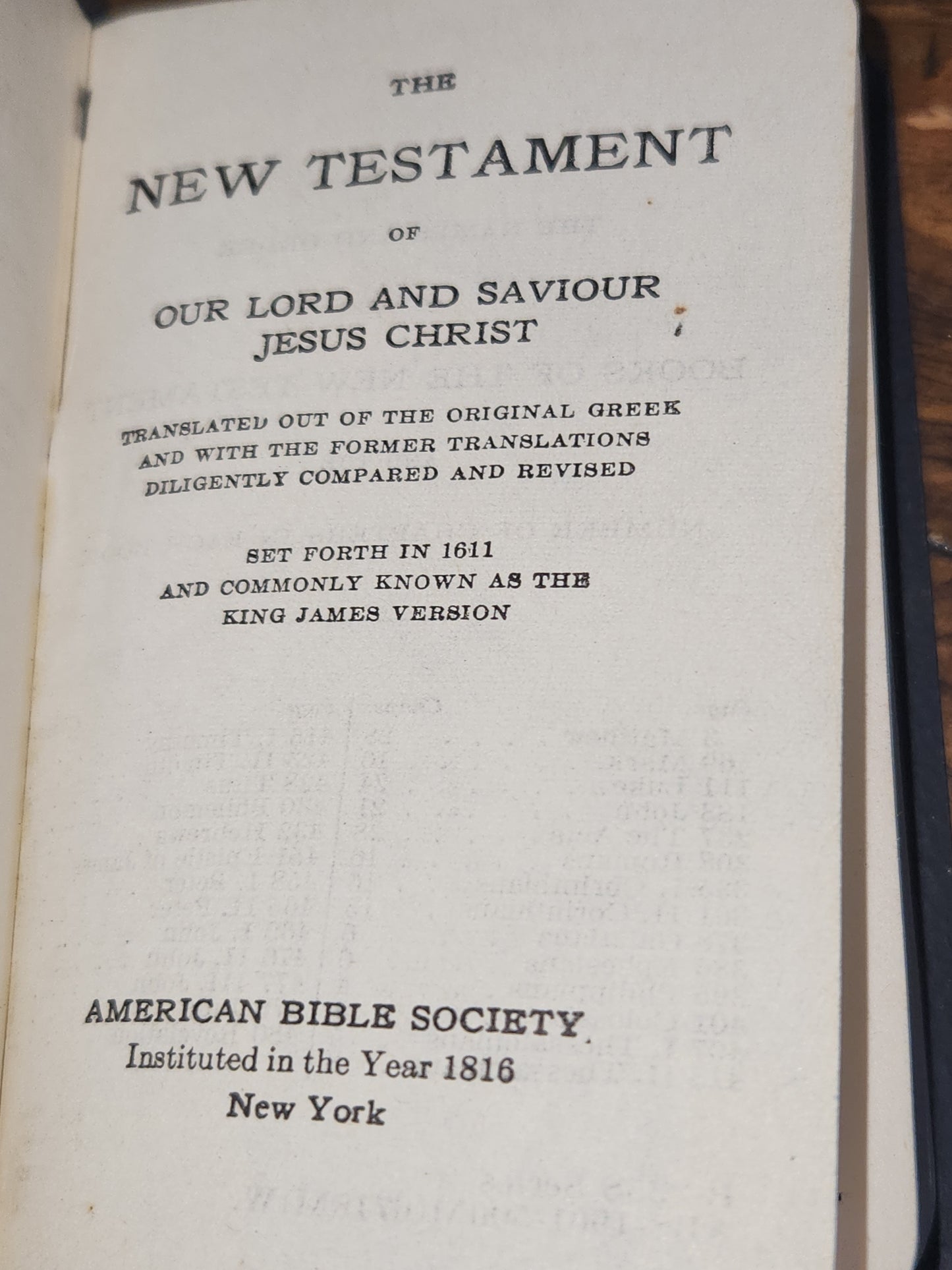 Vintage New Testament American Bible Society New York, NY nt4