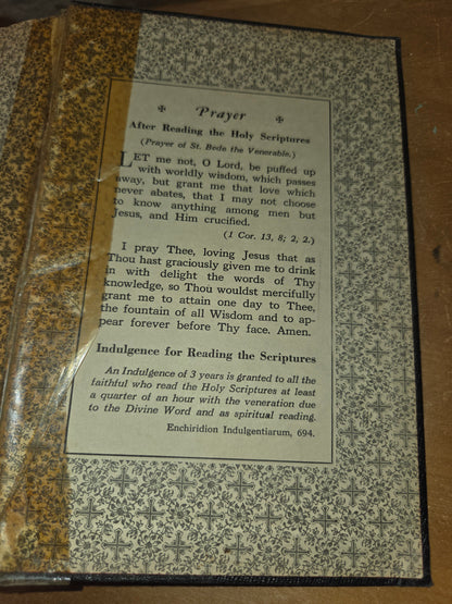 Vintage Hardcover Holy Bible New Catholic Edition 1954 vb83