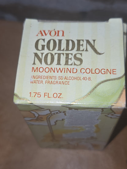 Vintage Avon Golden Notes Canary Moonwind Cologne in Box Yellow Bird