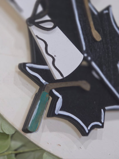 Graduation Black Green Gold Insert for Interchangeable Pot Spilling Door Sign *Sign Sold Seperately*