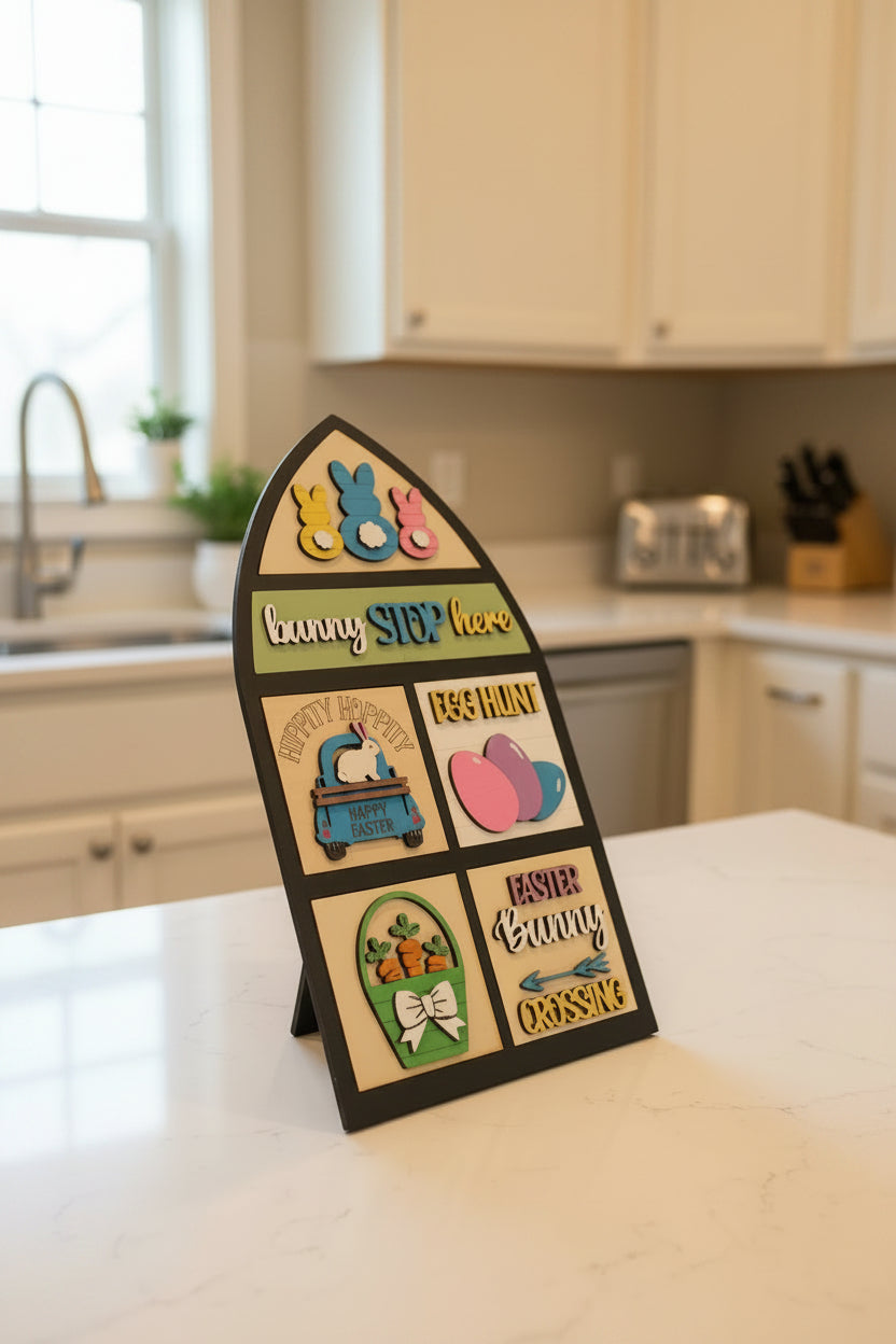 Easter Spring April Insert Kit for Interchangeable Frame Can Fit Arch, Rectangle, or Square Frame FRAMES SOLD SEPARATELY if22