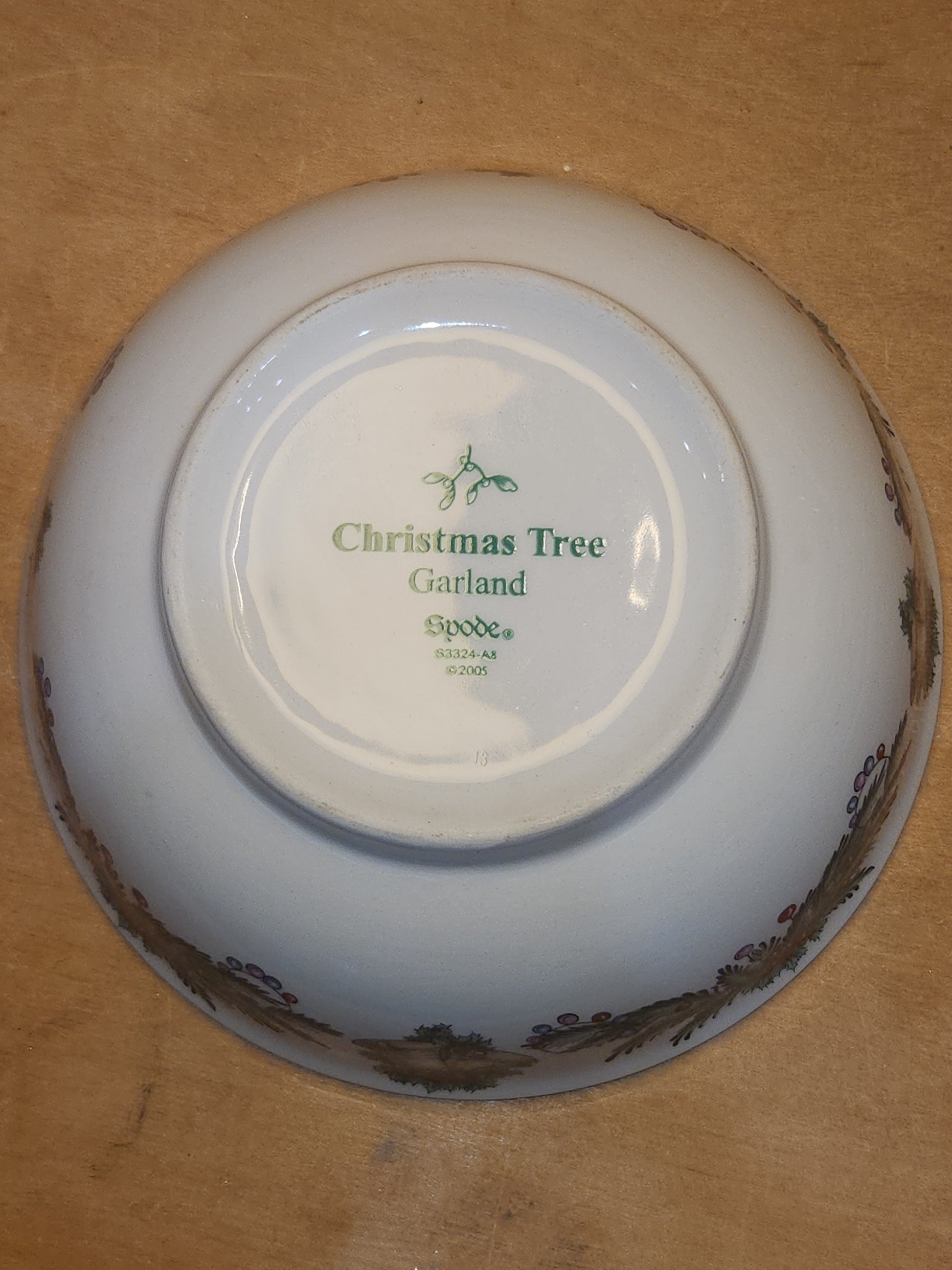 Spode 7" Small Bowl Christmas Tree Garland Pattern 2005 Made in China sp02
