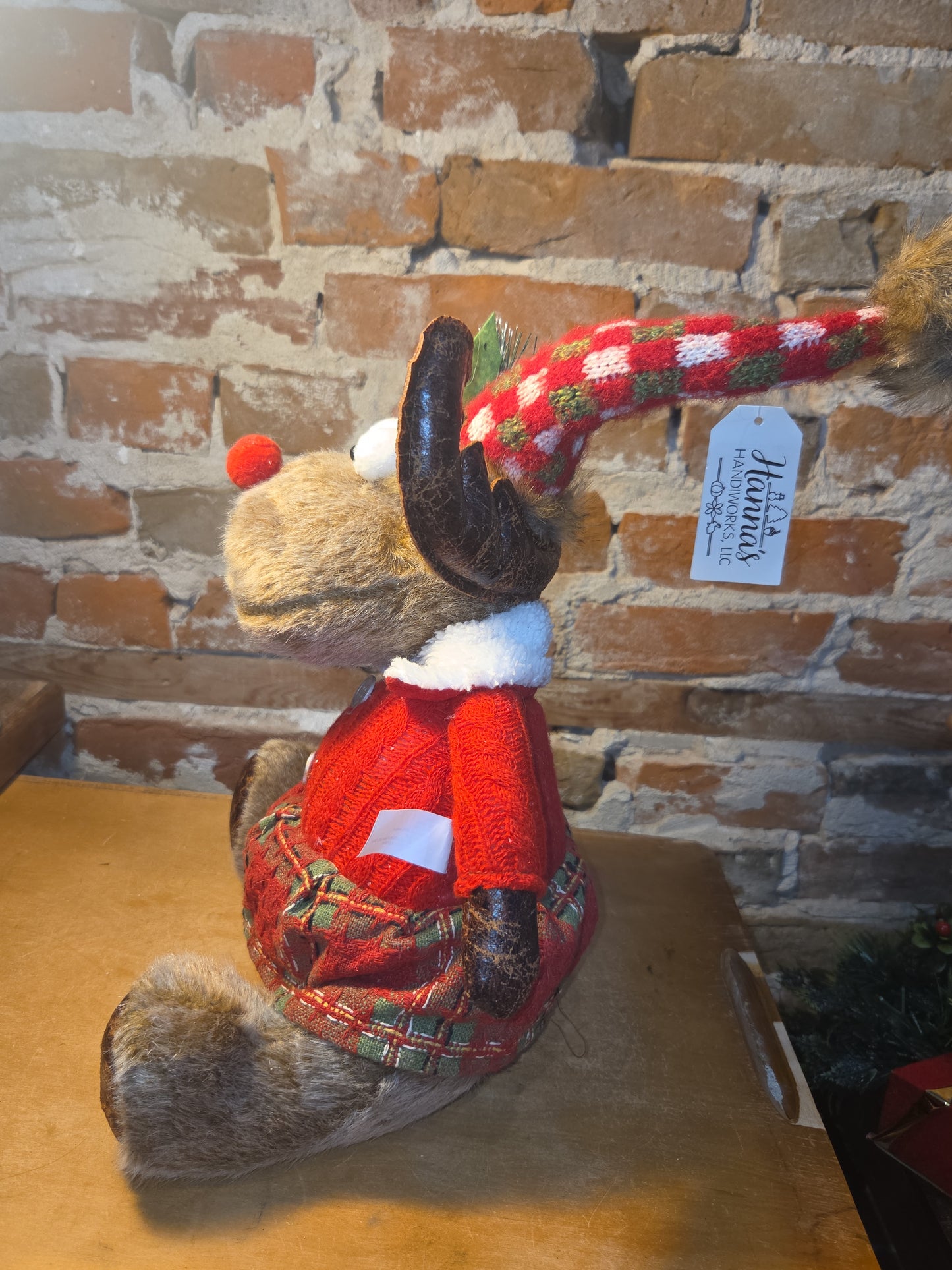 Buffalo Plaid Plush Weighted Bottom Moose Set Boy and Girl Hannah's Handiworks